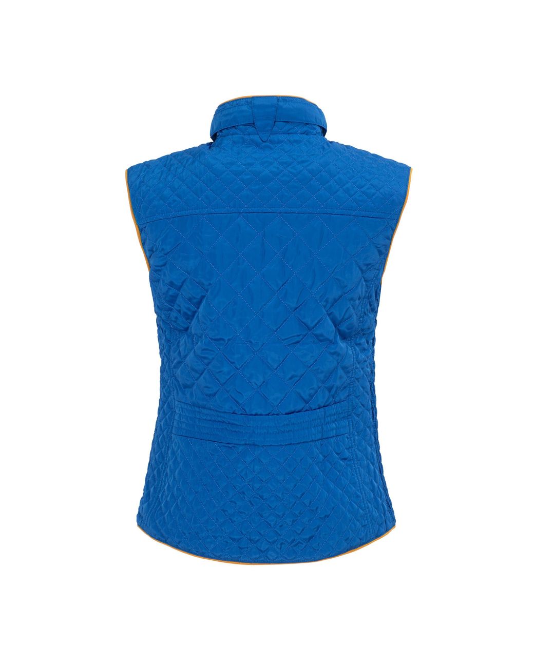Miso Blue Stand Collar Full Zip Hip Length Gilet