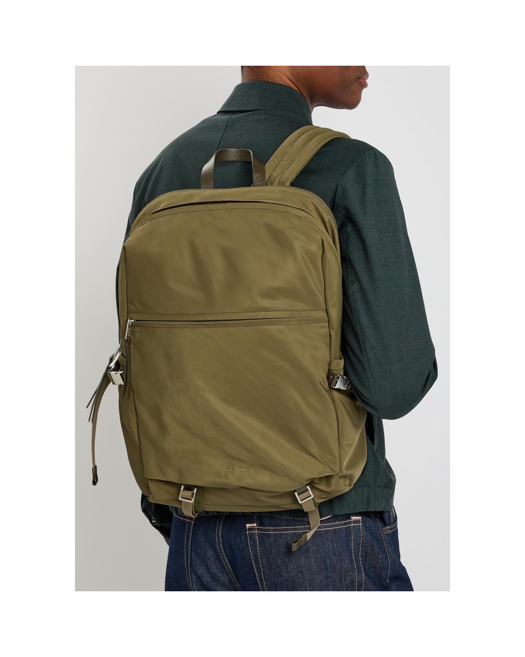Paul Smith Green Nylon Backpack for men