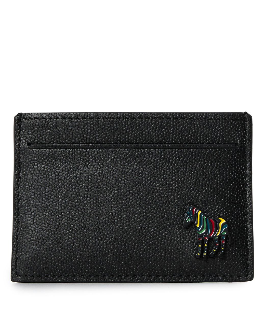 Paul Smith Black Zebra Leather Card Holder for men