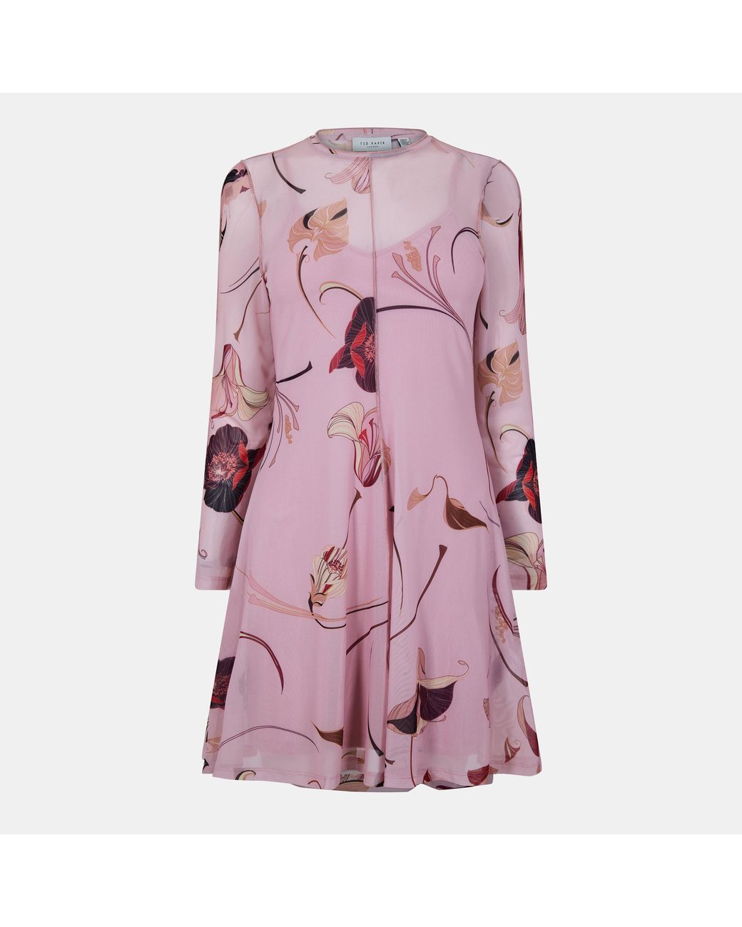 Ted Baker Pink Plain Mini Dress