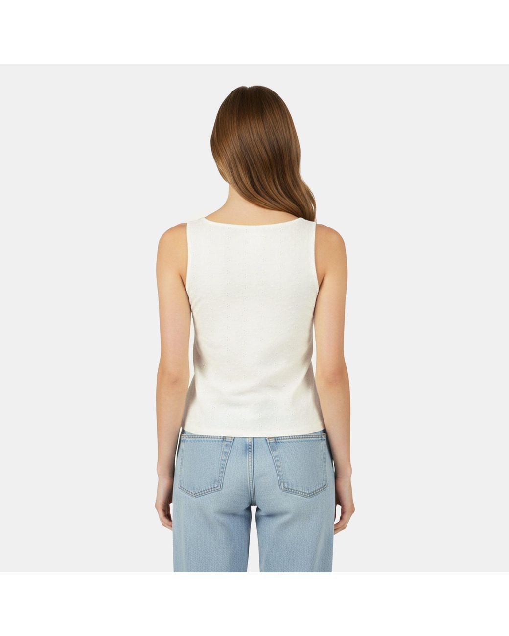 Jack Wills White Broderie Corset Top