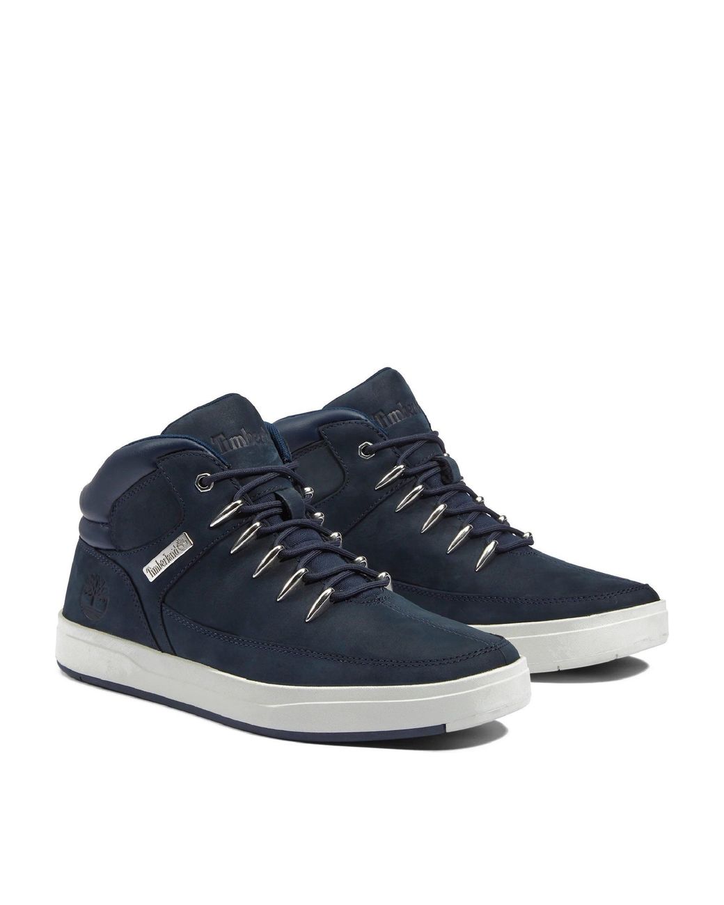Timberland Blue Davis Square Mid Leather Hiker Boots for men