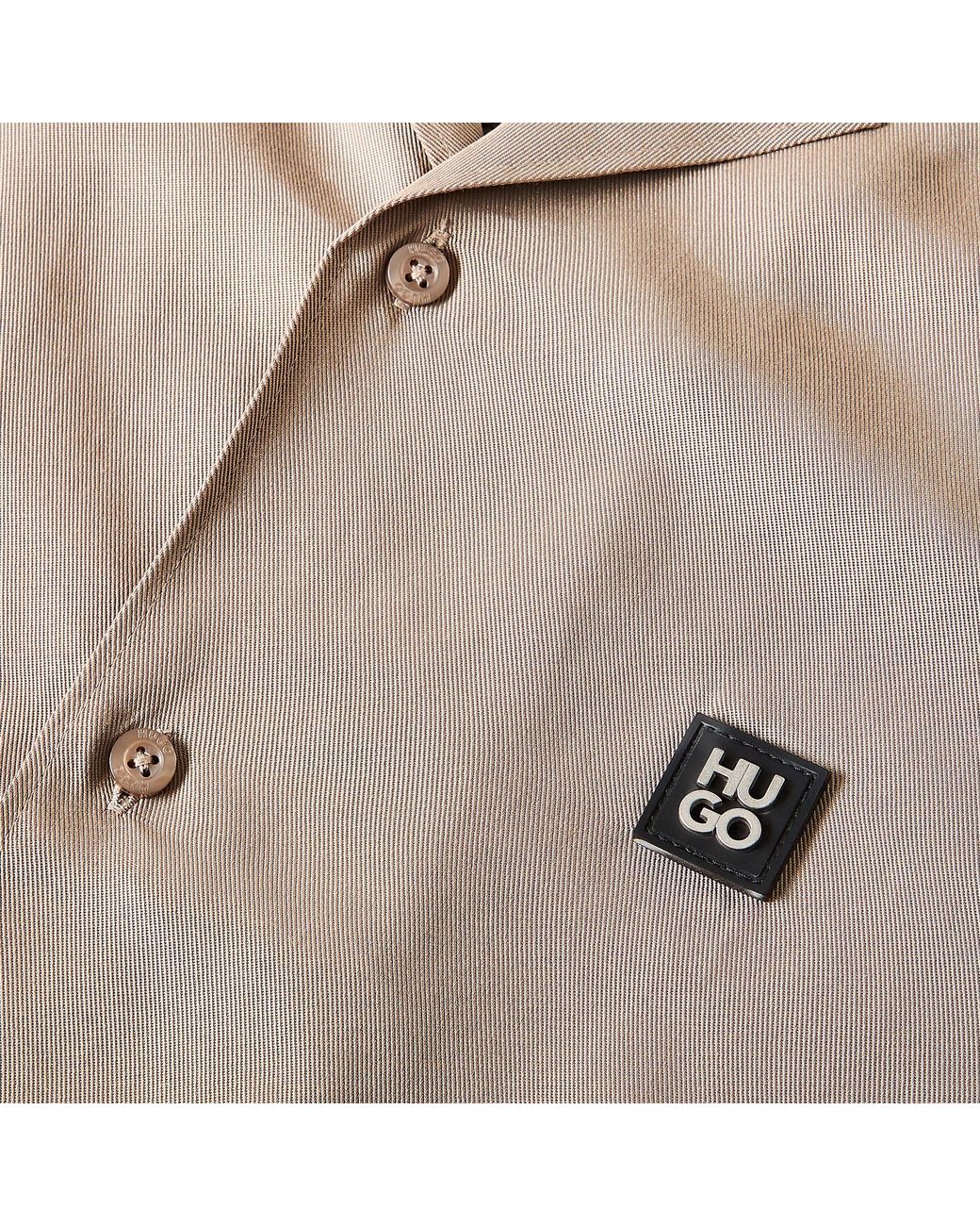 HUGO Brown Short Sleeve Shirt for men