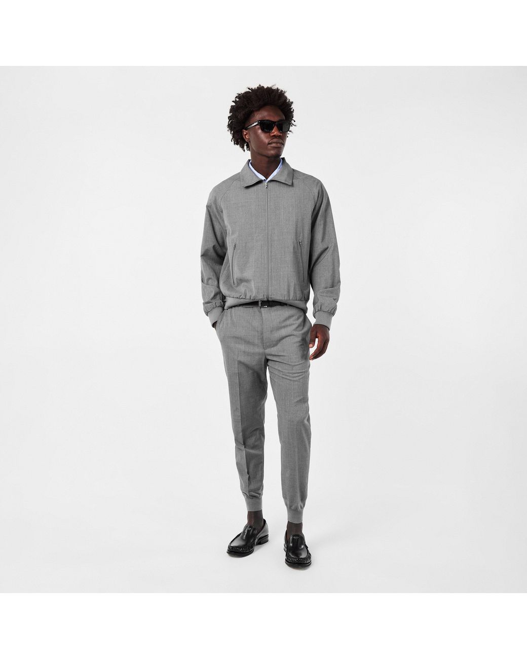 Prada Gray Square Sunglasses for men