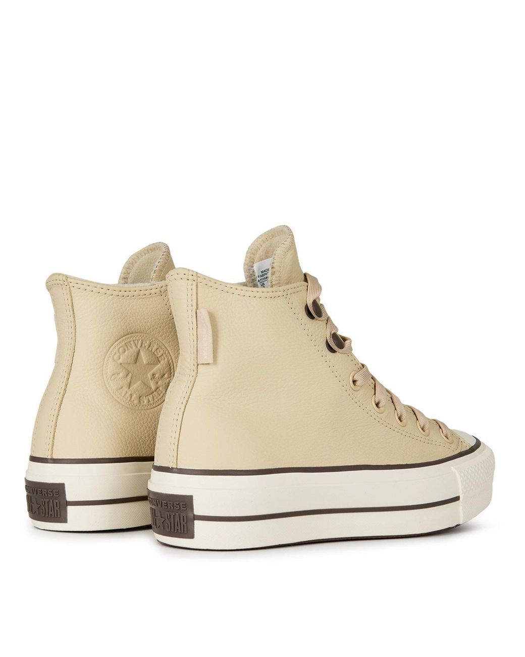 Converse Natural Chuck Taylor All Star Platform High Top Sneakers
