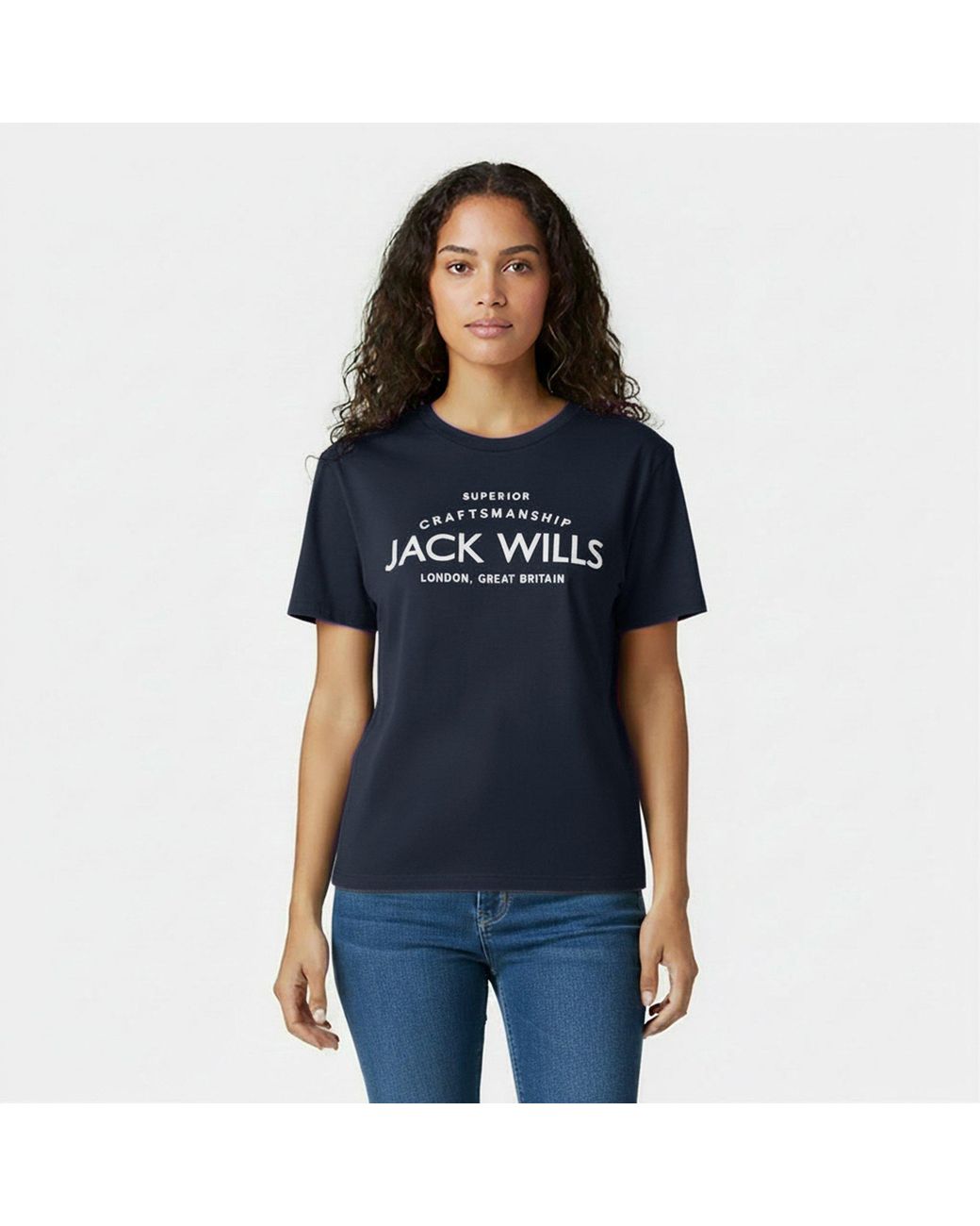 Jack Wills Blue Forstal Boyfriend T-Shirt Ladies