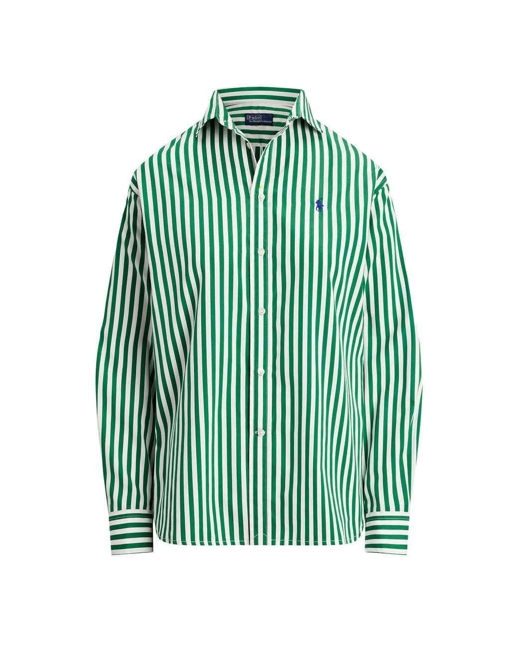 Polo Ralph Lauren Green Stripe Long Sleeve Patterned Shirt