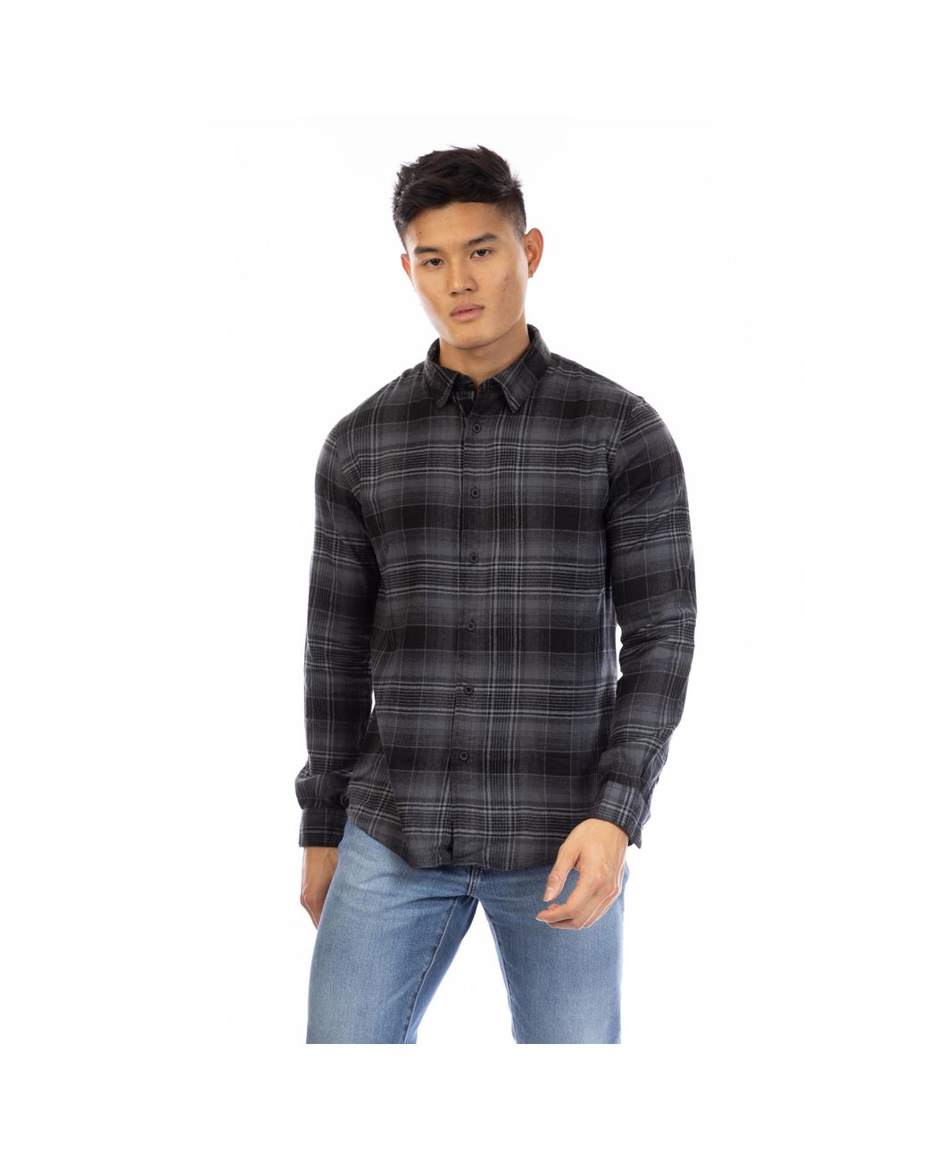 Peter Werth Black Cromer Long Sleeve Plain Shirt for men
