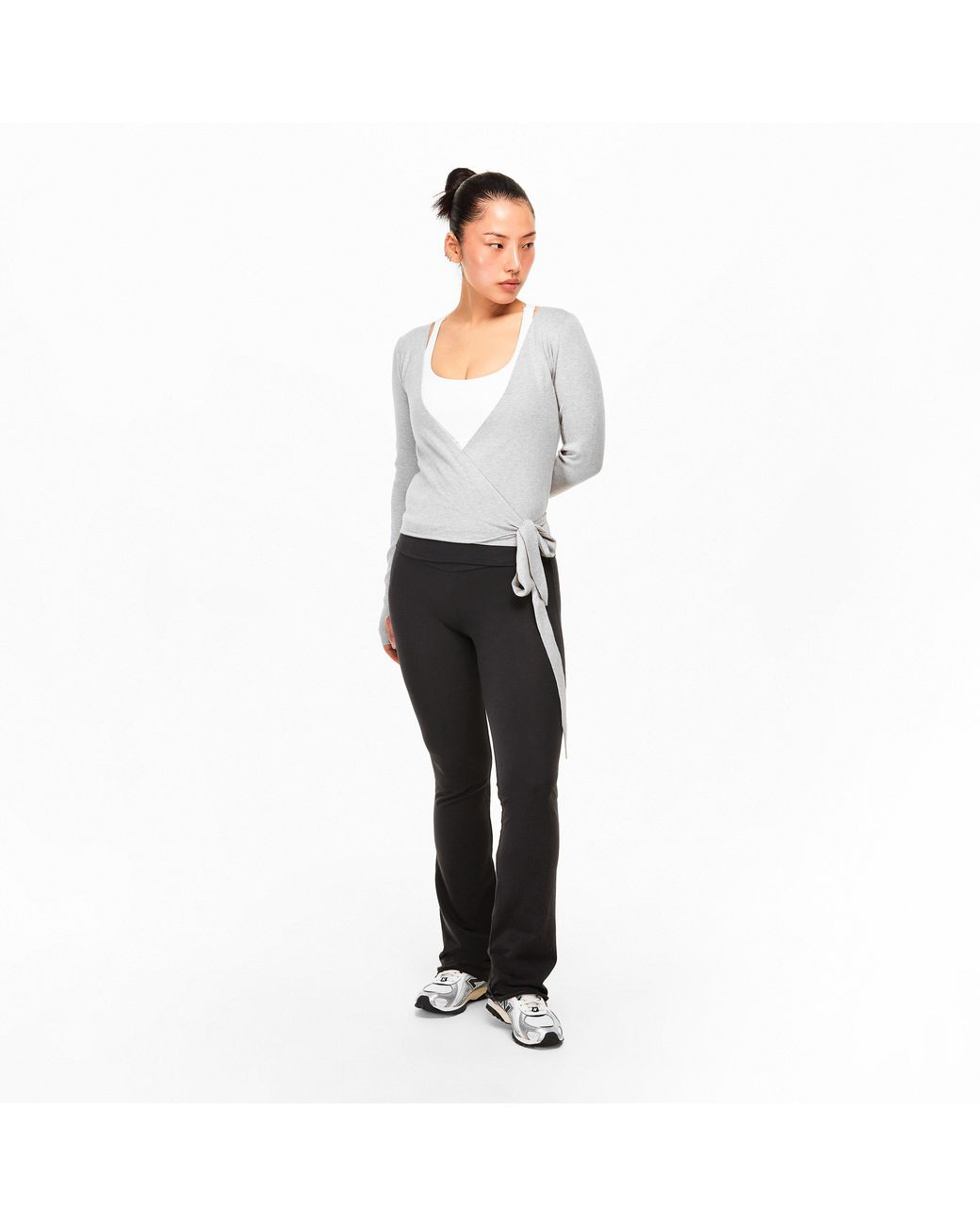 The Couture Club Gray Wrap Top