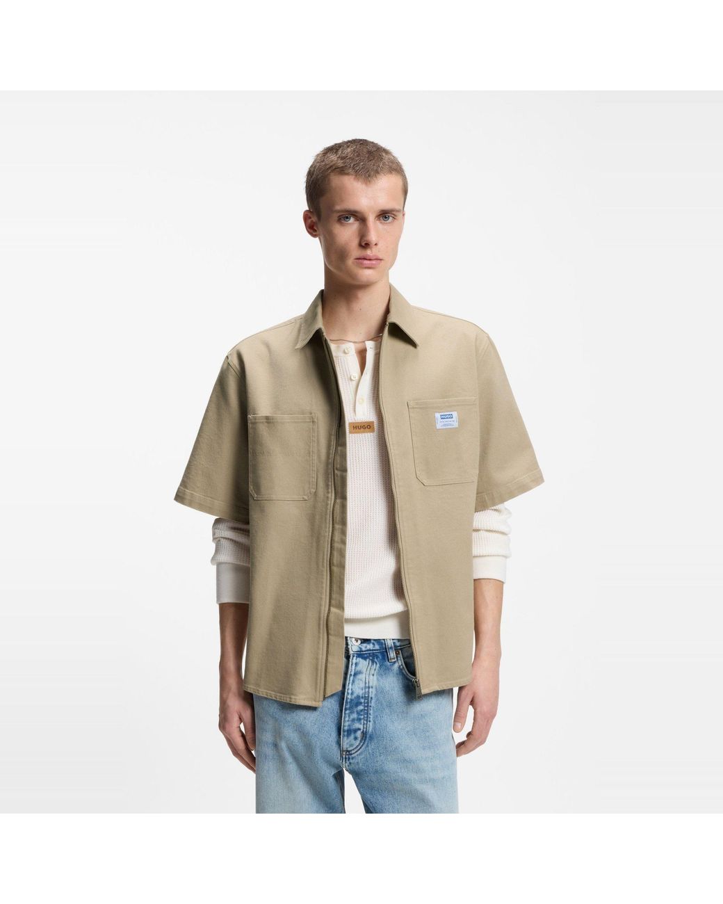 HUGO Natural Overshirt for men