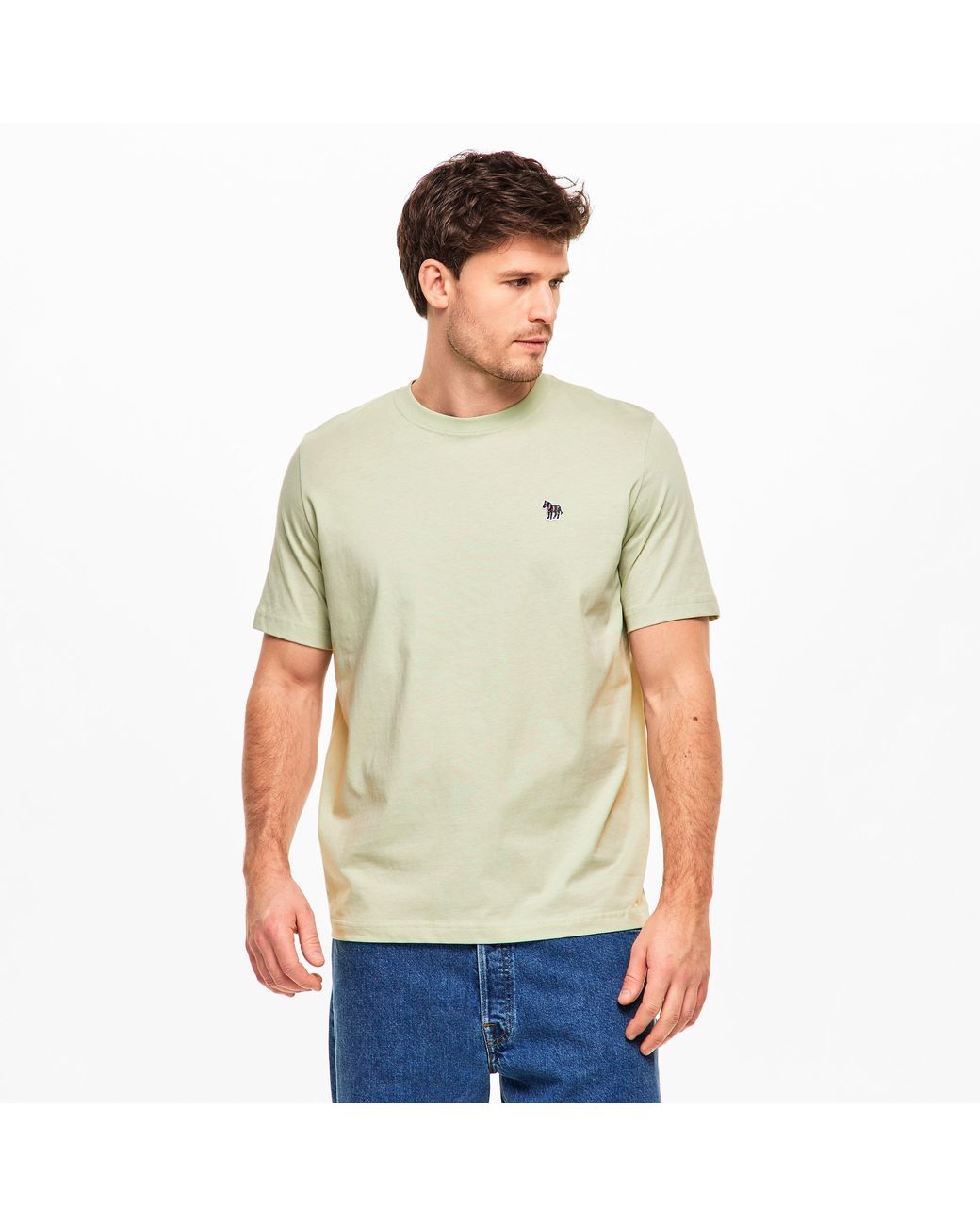 Paul Smith Green Regular Fit Zebra Crew-Neck T-Shirt for men