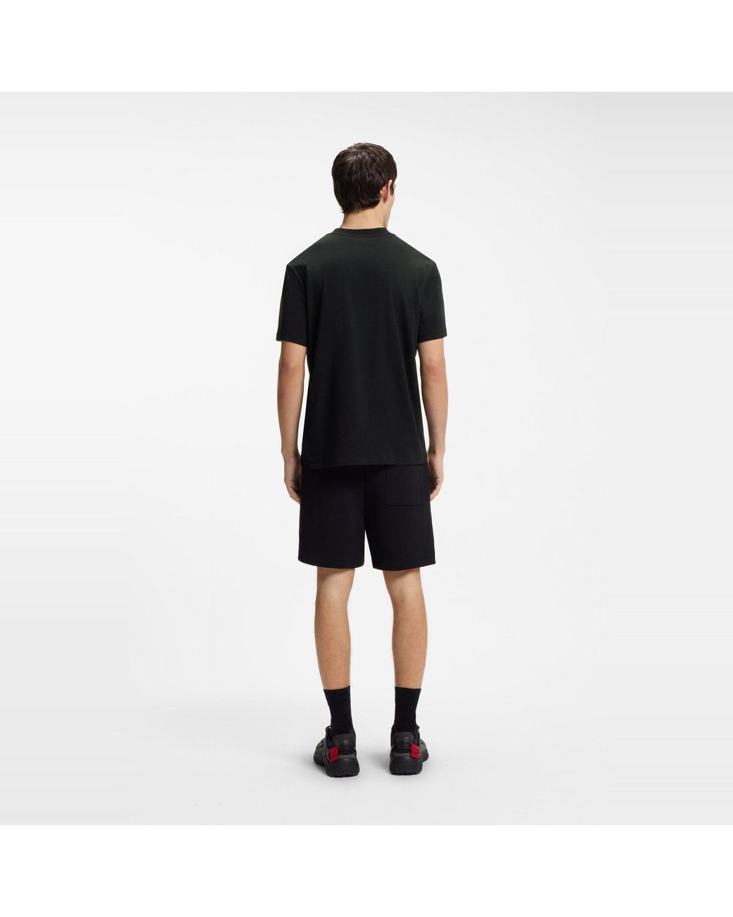 HUGO Black Dikerd Short Sleeve T-Shirt With Artwork Detail for men