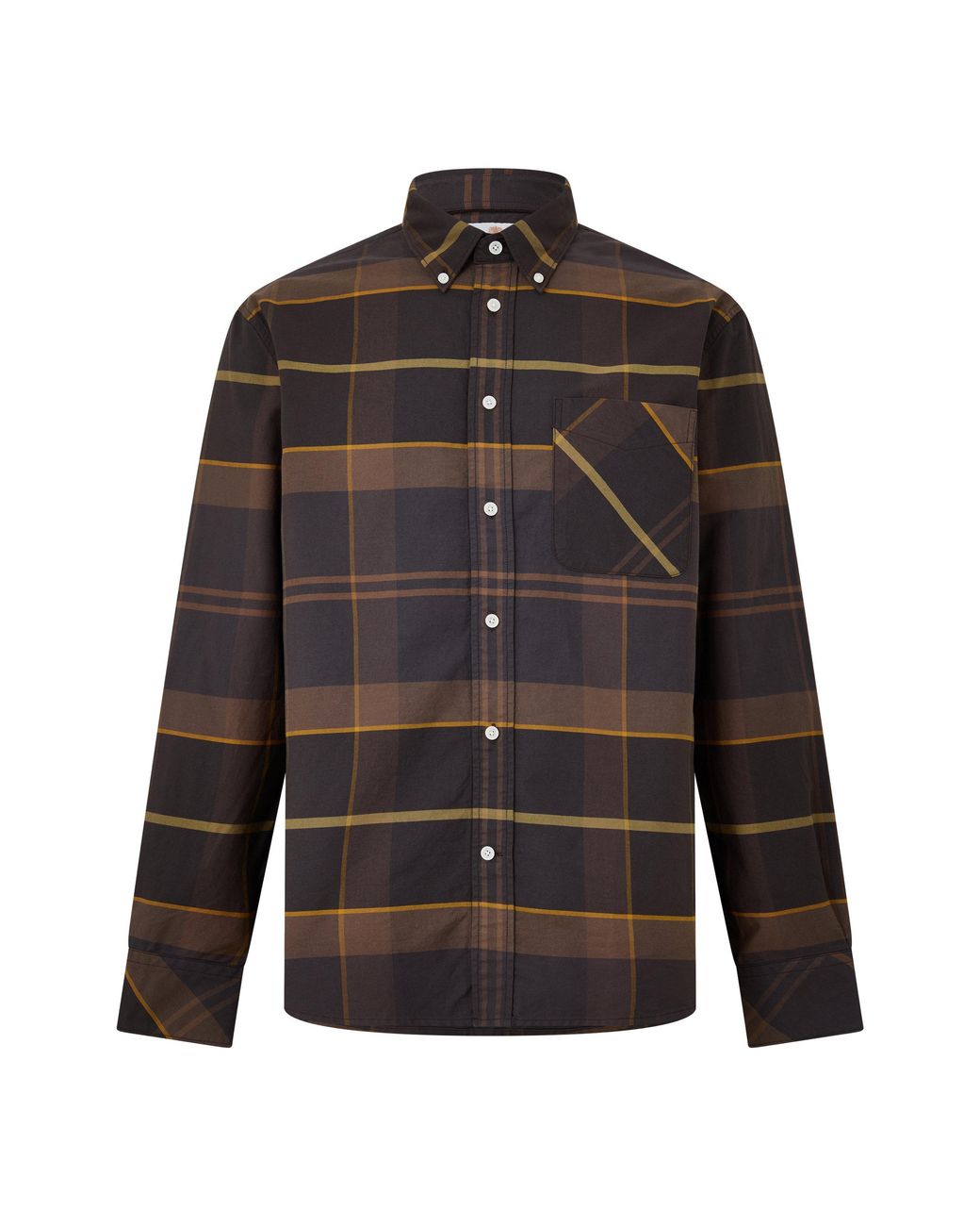 Barbour Brown Dunoon Tartan Cotton Long-Sleeve Shirt for men