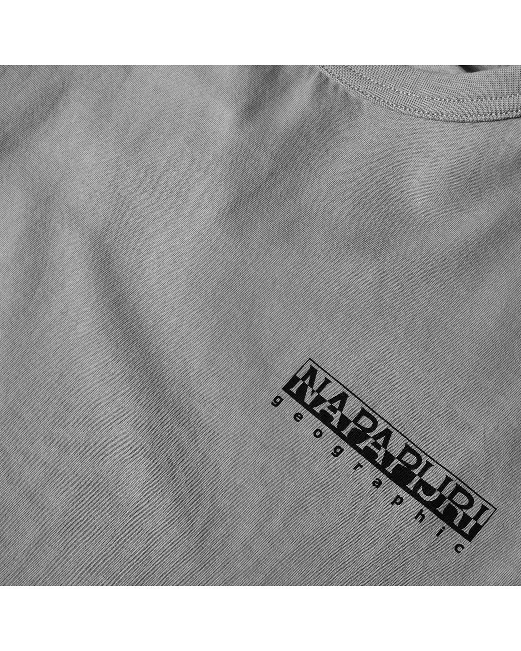 Napapijri Gray Graphic T-Shirt for men