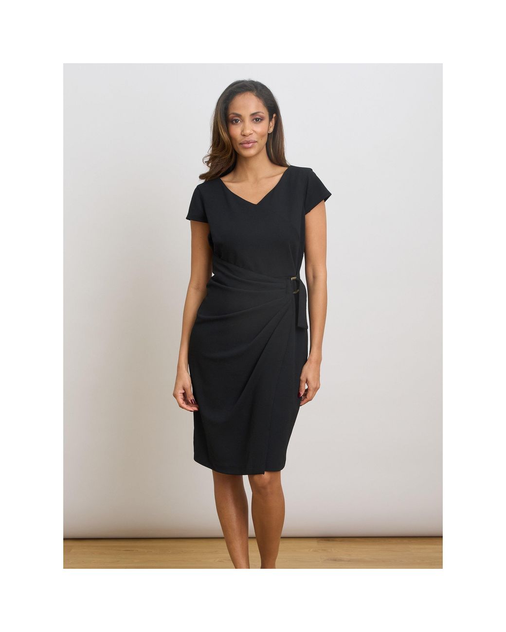 Gina Bacconi Black Tape Bodycon Long Sleeve Dress