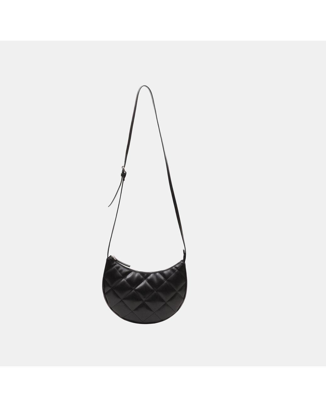 Firetrap Black Quilted Faux Leather Embroidered Crossbody Bag