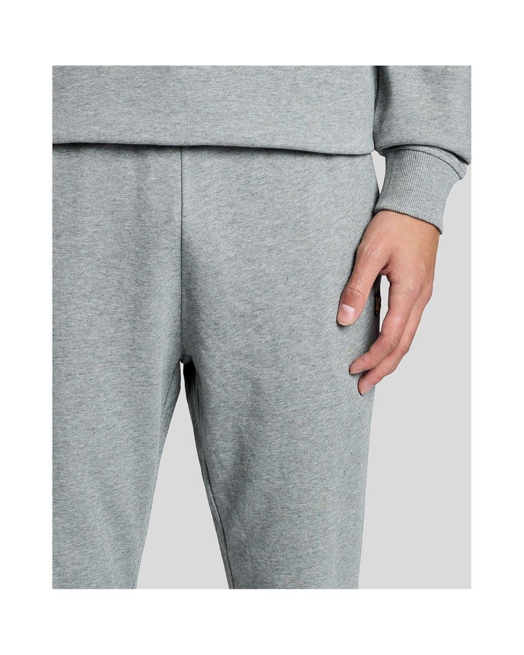 Lyle & Scott Gray Lyle & Scott Cotton Slim Sweatpant for men