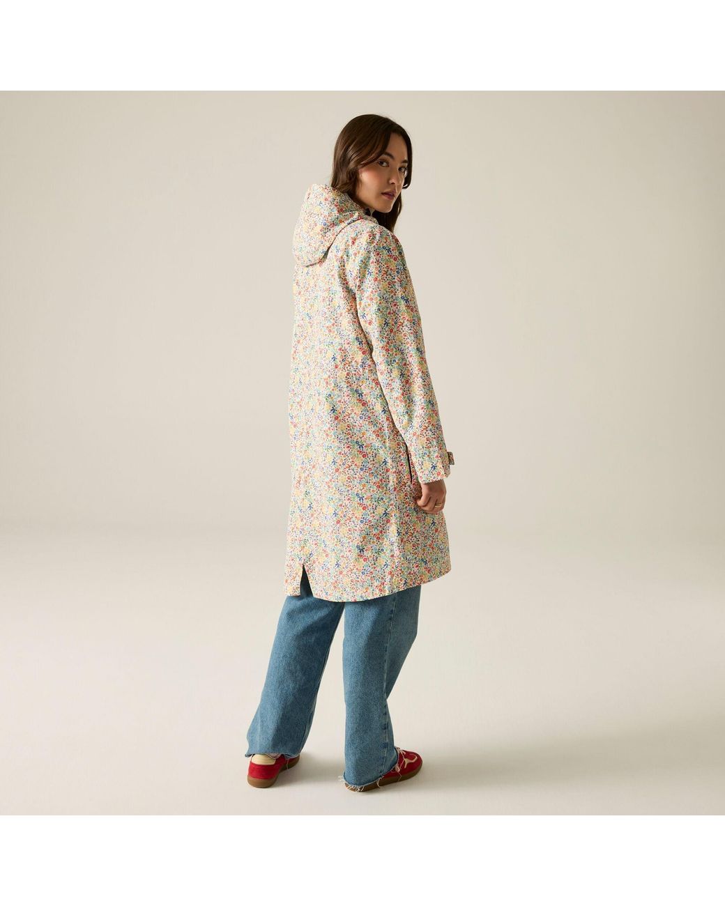 Regatta Natural Cath Kidston Long Waterproof Shell Jacket