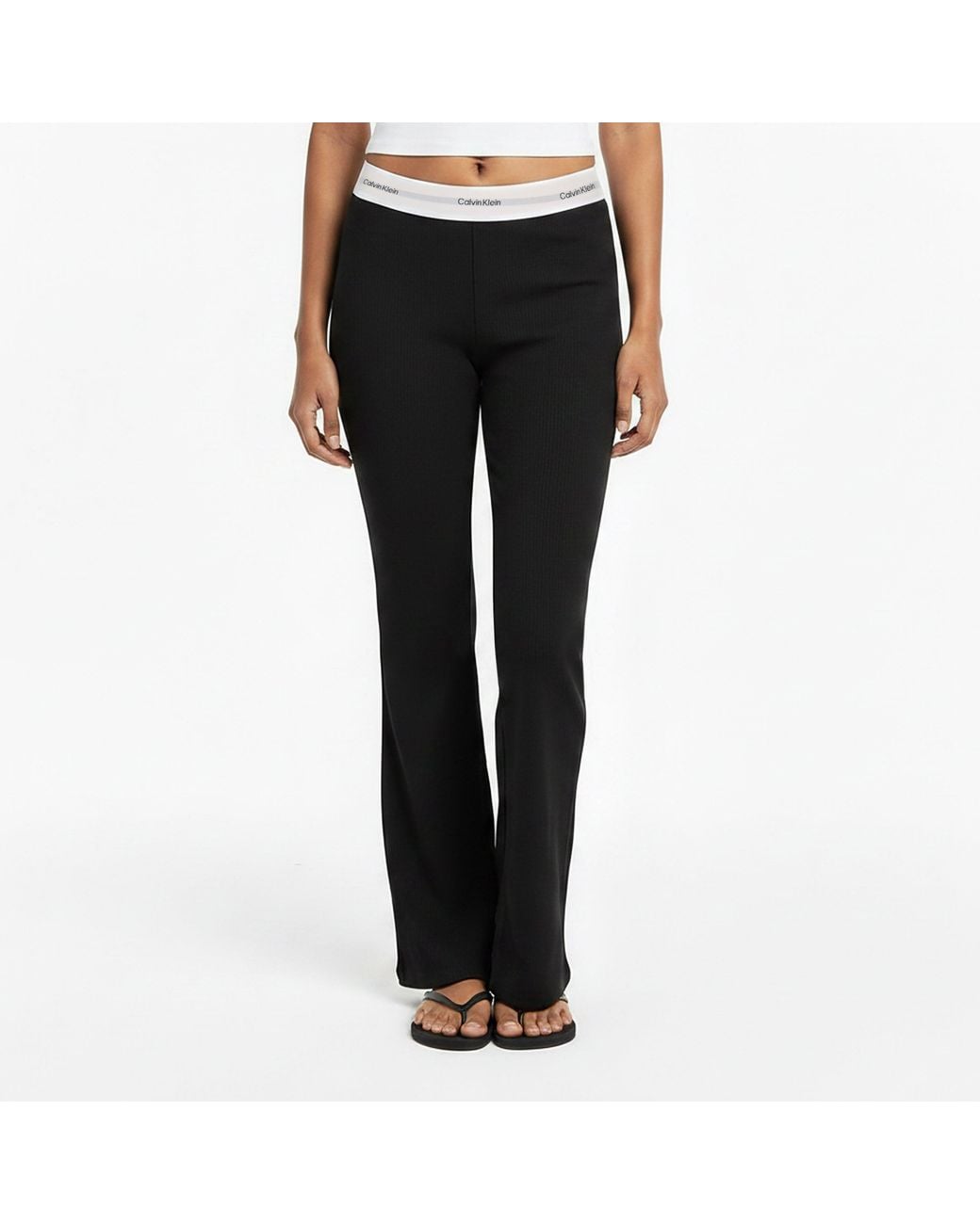 Calvin Klein Black Open Hem Jersey Joggers