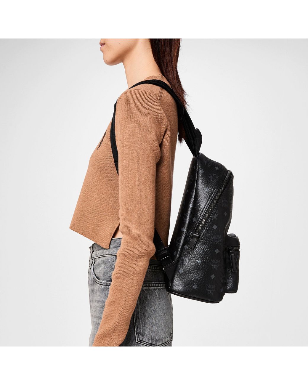 MCM Black Stark Backpack