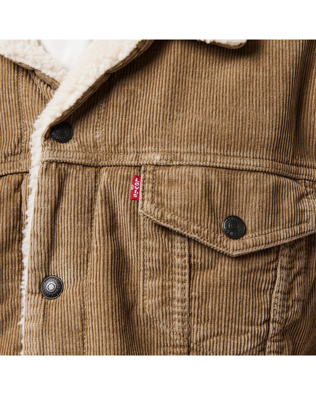 Levi's Green Levi's Denim Sherpa Relaxed Fit Jacket for men