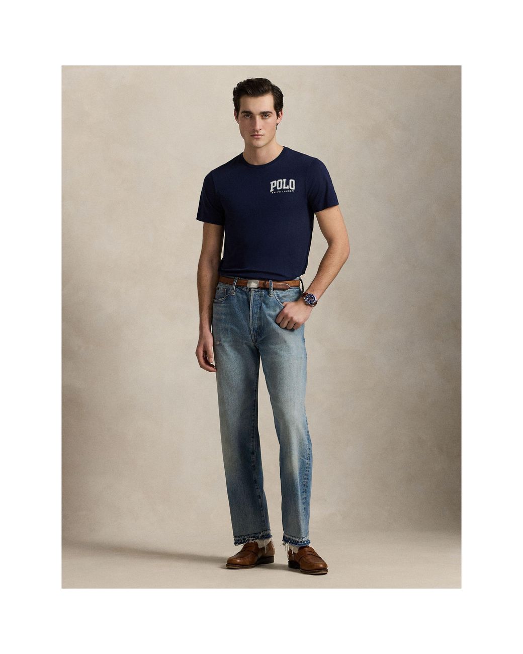 Polo Ralph Lauren Blue Custom Slim Fit Logo T-Shirt for men