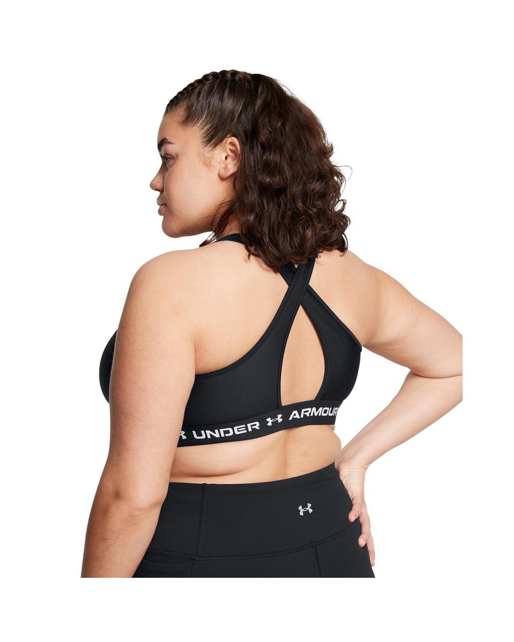 Under Armour Black Crossback Medium Impact Sports Bra