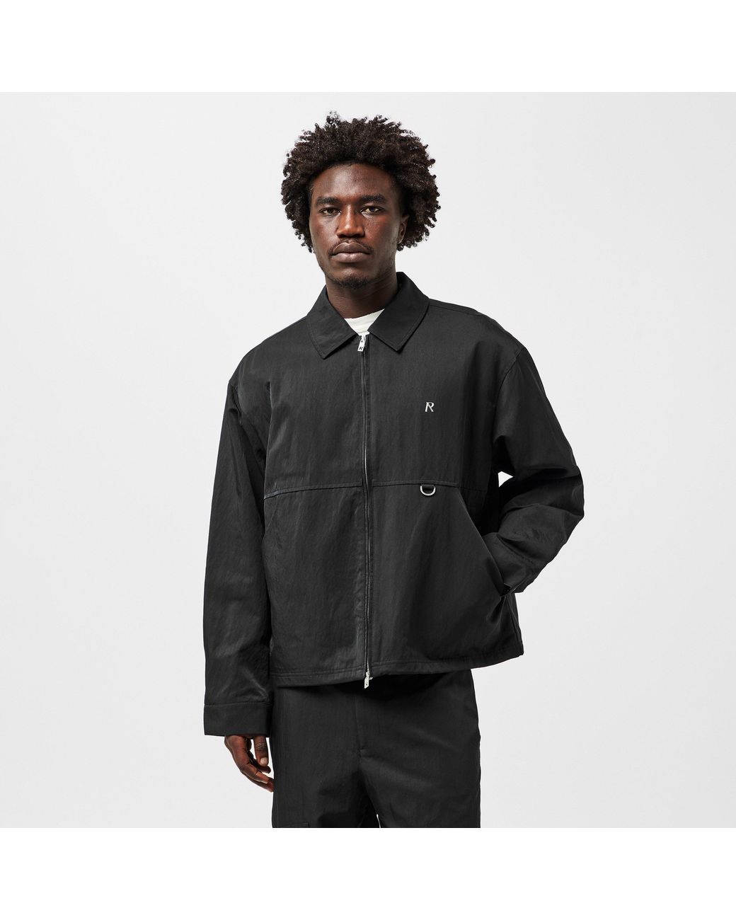 Represent Black Modern Fit Overshirt for men