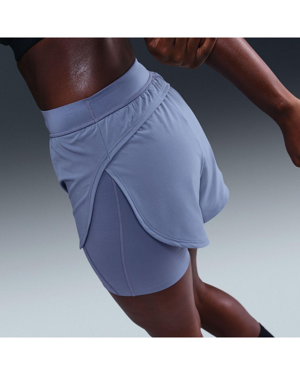 Nike Blue Universa 2In1 Dri-Fit 5" Gym Shorts
