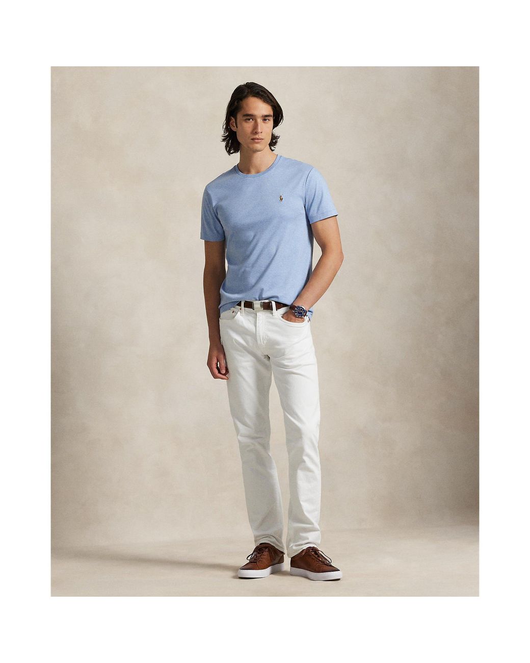 Polo Ralph Lauren Blue Regular Fit Pima T-Shirt for men