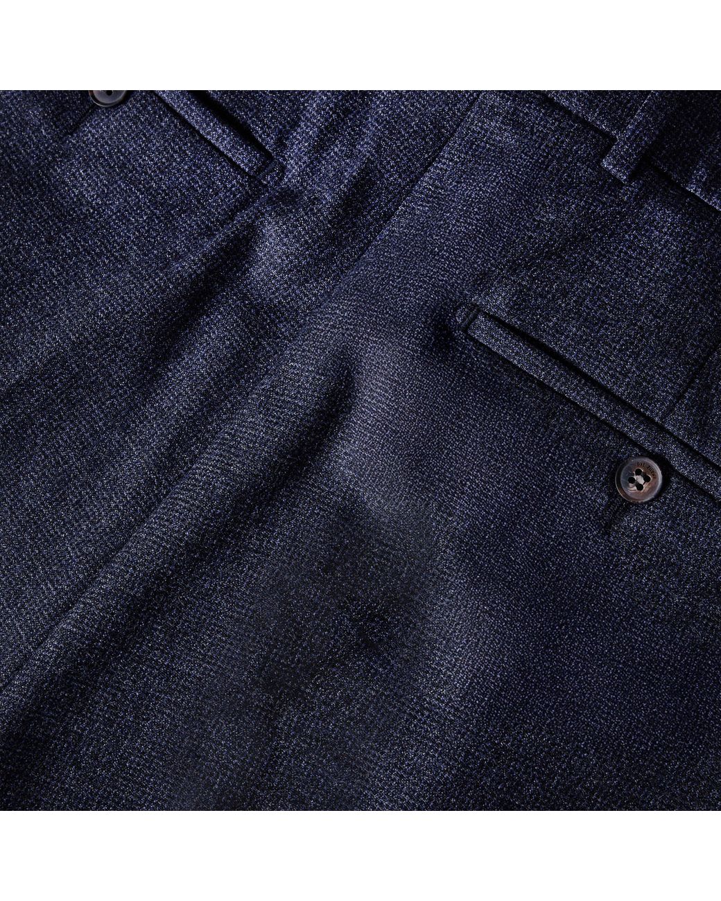 Pal Zileri Blue Check Straight Leg Trousers for men