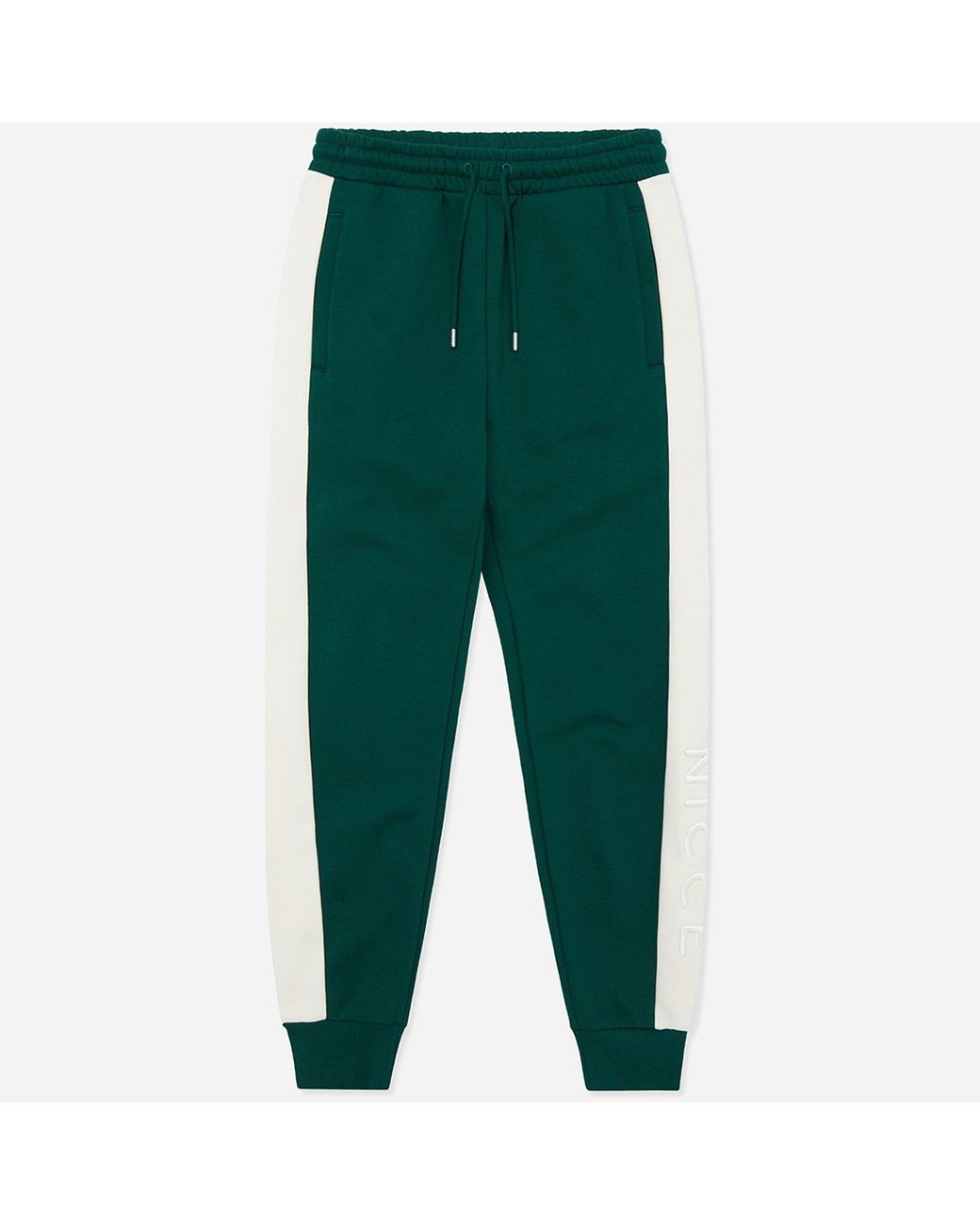Nicce London Green Mercury Stripe Jogging Bottoms for men