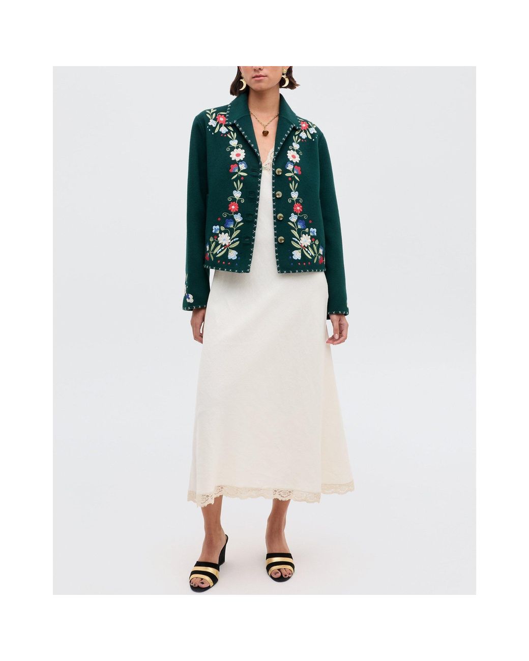 Rixo Green Jude Wool Oversized-Fit Overcoat