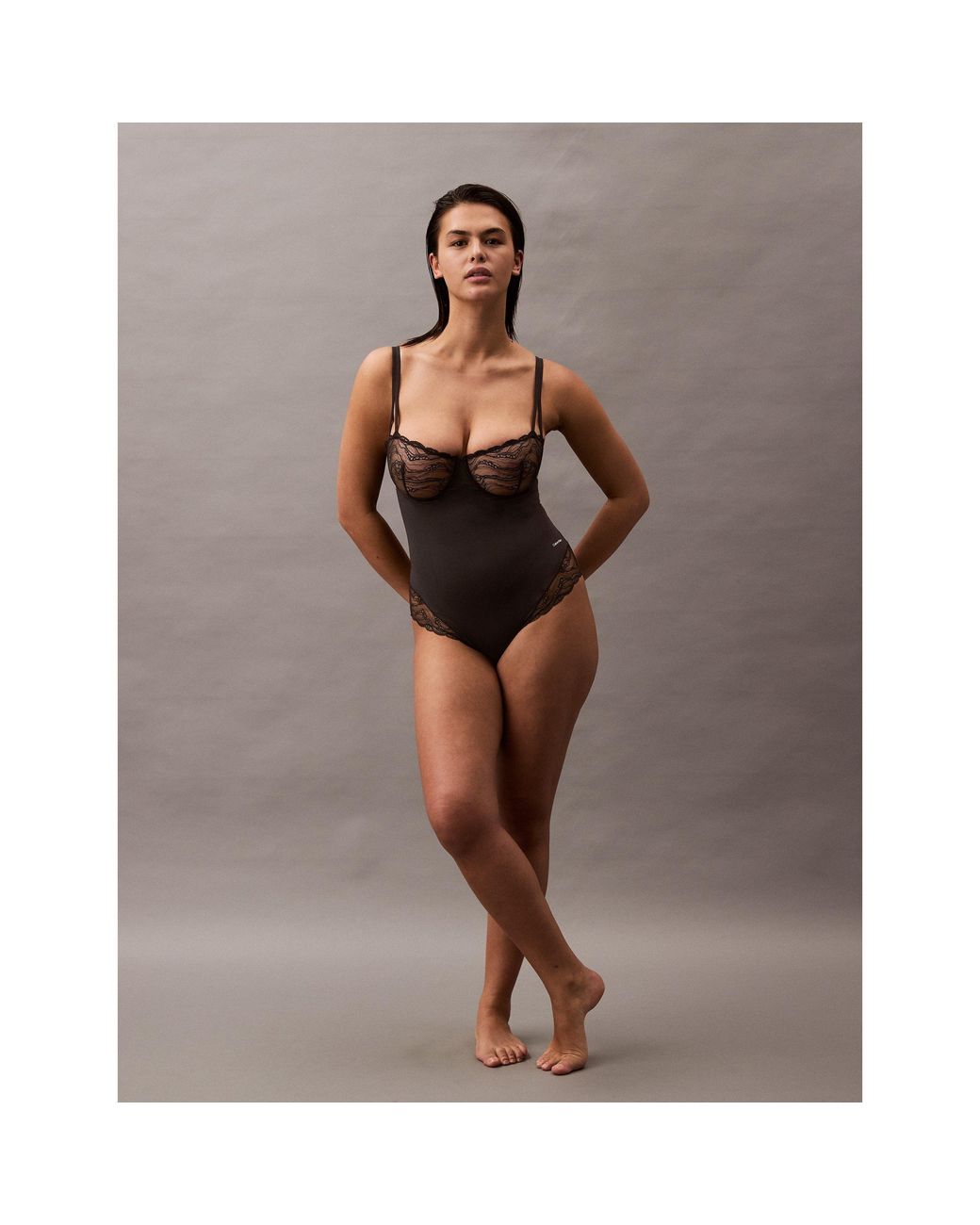 Calvin Klein Black Seamless Targeted Compression Shapewear Bodysuit