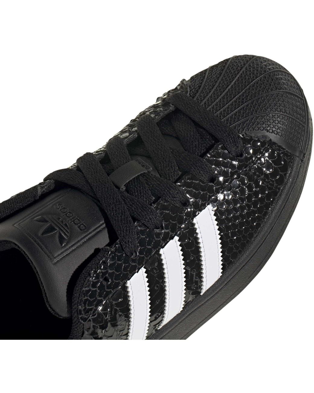 Adidas Originals Black Superstar Ii Leather Low-Top Trainers