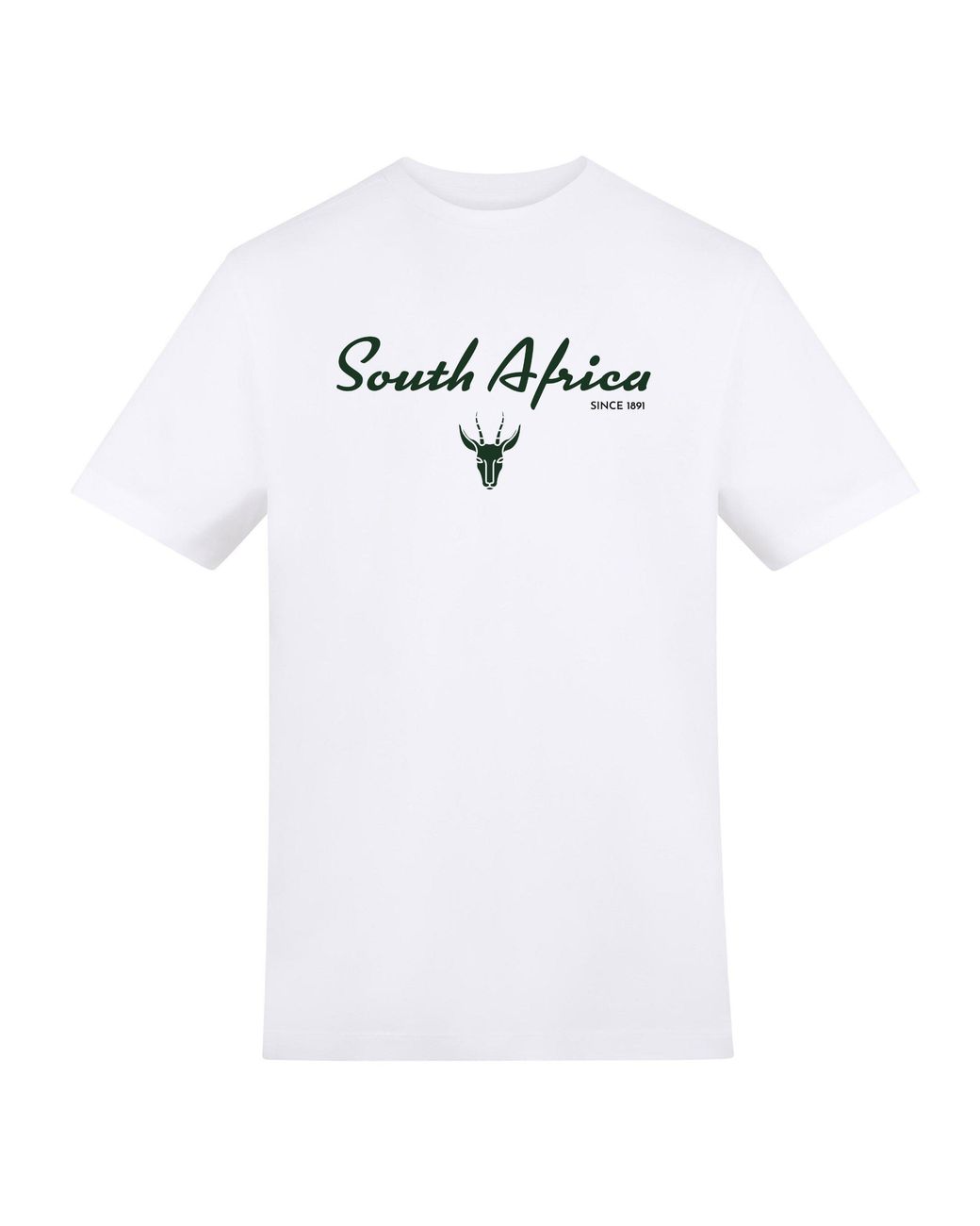 AWD White Adults Printed South Africa Rugby Fan Tee