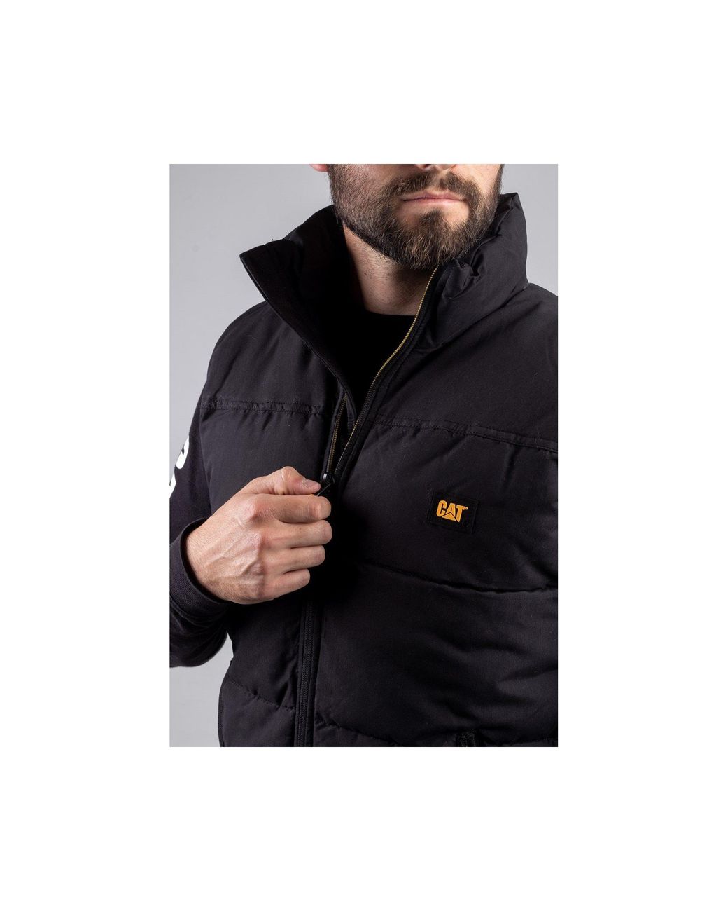 Caterpillar Black Quilted Gilet for men