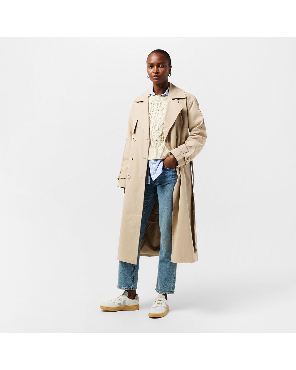 Veja White Bastle Leather Court Trainers