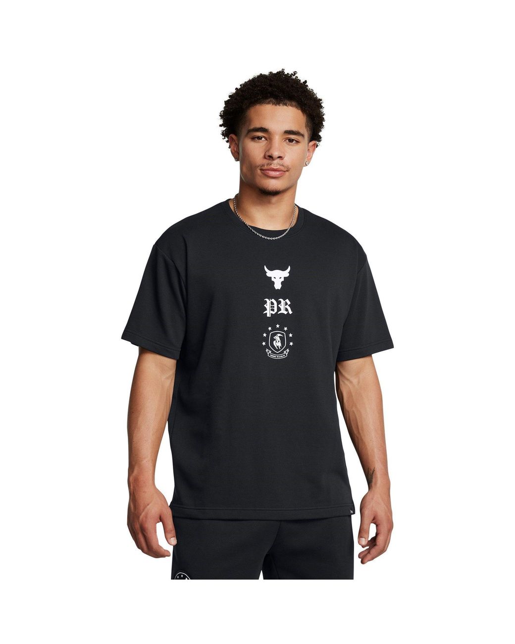 Under Armour Black Short-Sleeve Terry Regular Fit T-Shirt for men