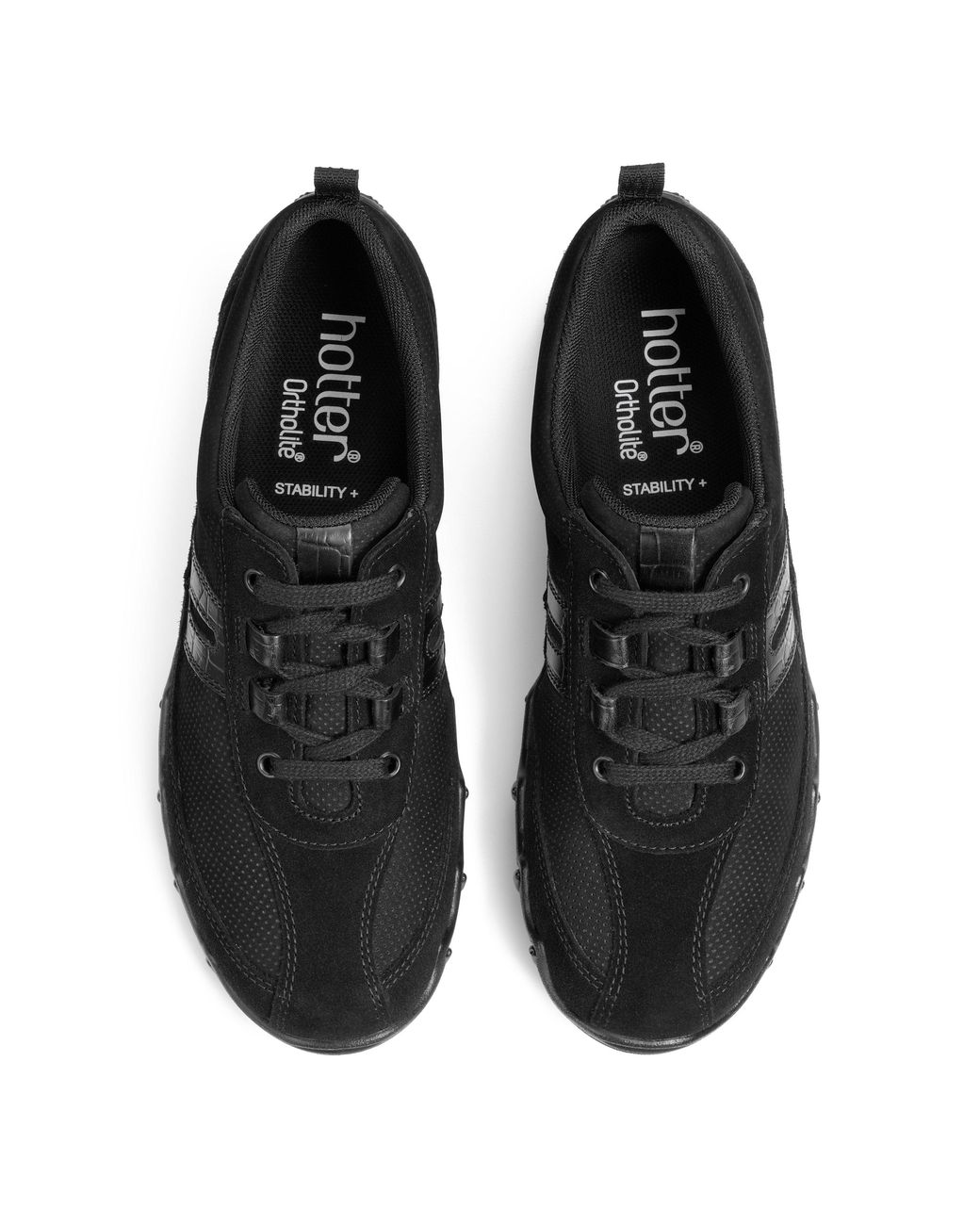Hotter Black Leanne Ii Extra Wide Trainers
