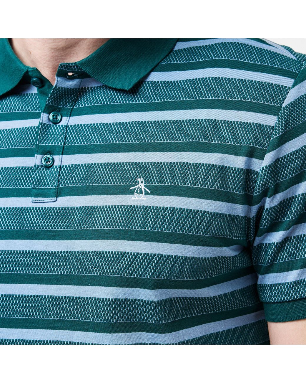 Original Penguin Blue Bbl Stp Regular Fit Polo Shirt for men