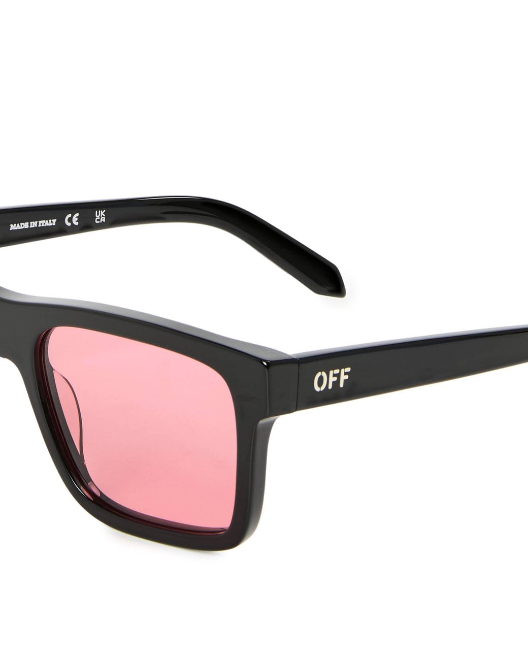 Off-White c/o Virgil Abloh Red Galena Round Acetate Sunglasses