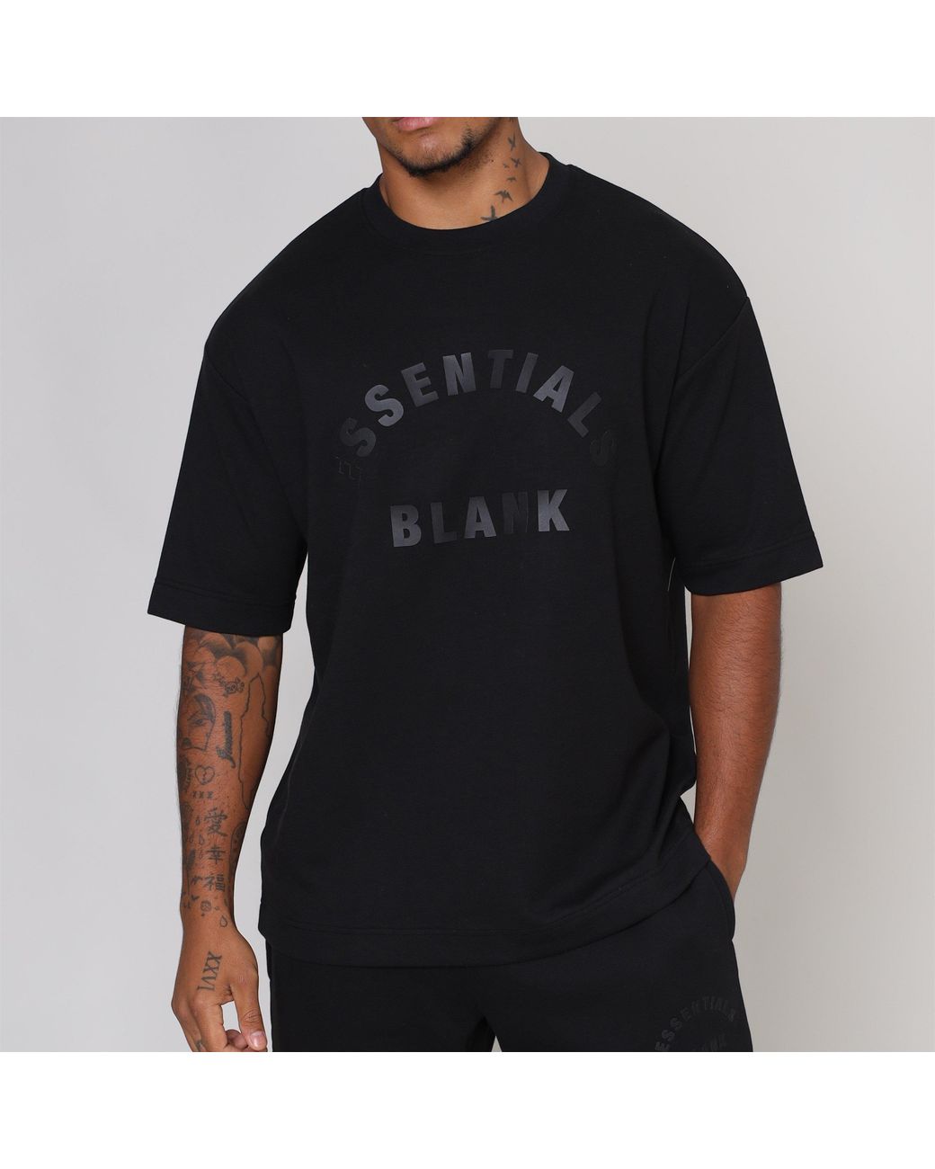 Blank Essentials Black Arch T-Shirt for men