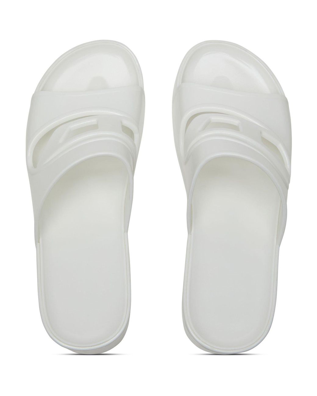 DIESEL White Sa-Bonnie Flat Sandal