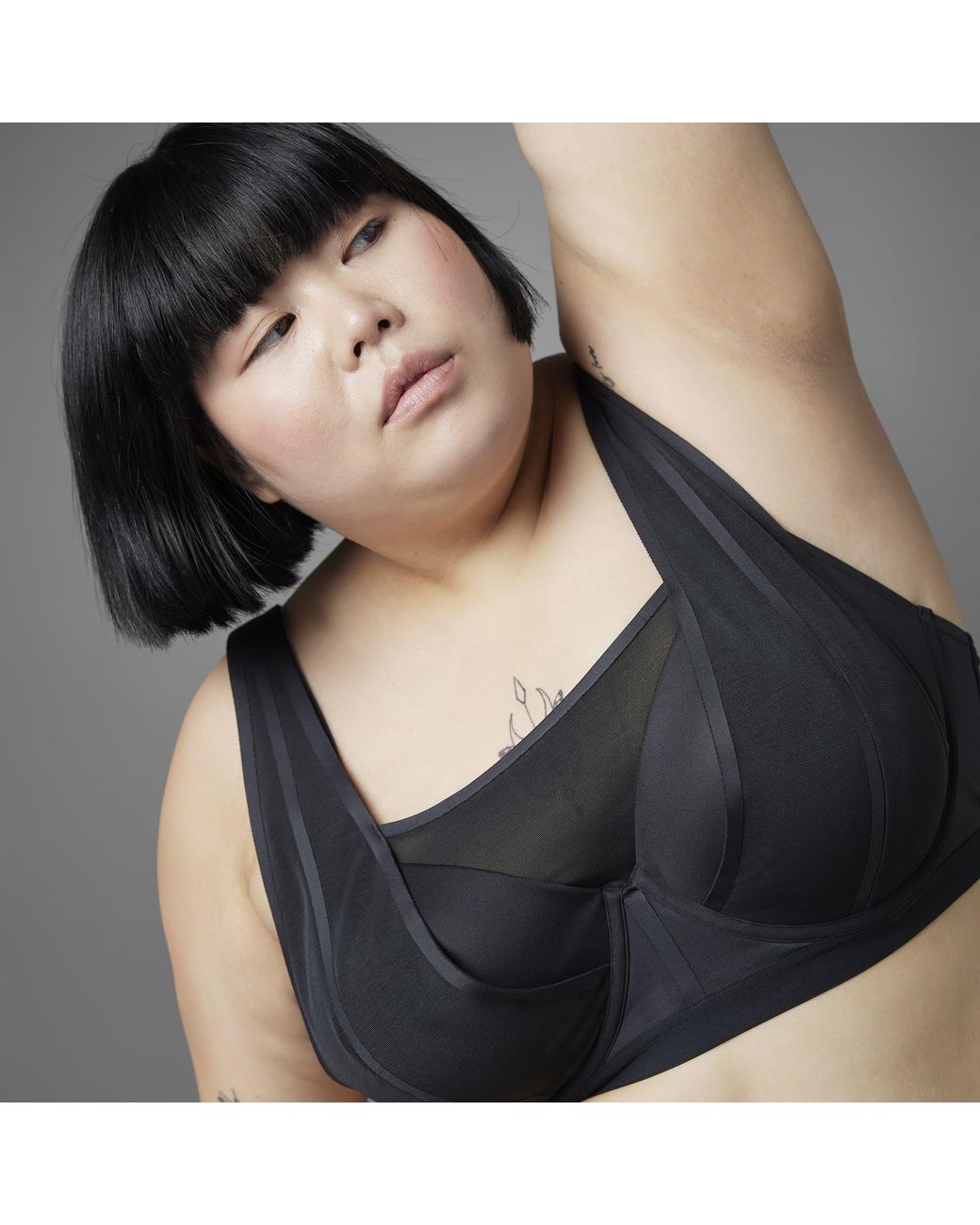 Adidas Blue Collective Power Luxe High Support Medium Impact Sports Bra (Plus Size)
