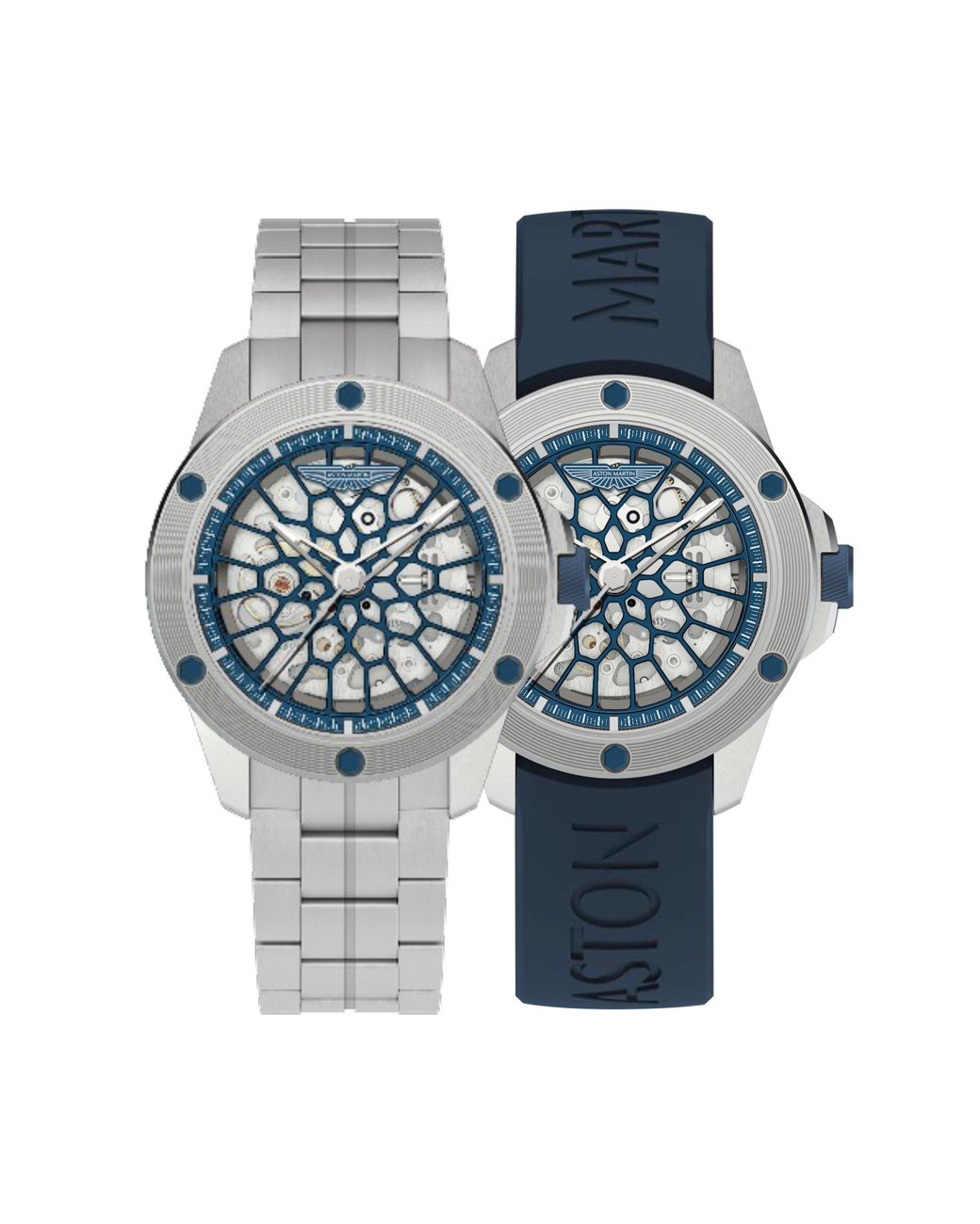 Aston Martin Blue Automatic Watch Box Set Sn62 for men