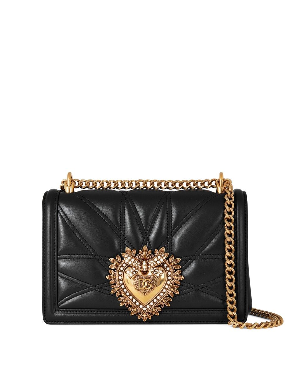 Dolce & Gabbana Black Medium Devotion Bag