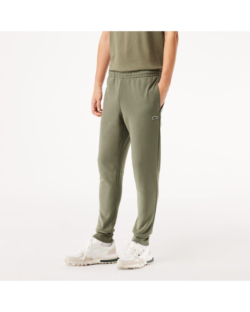 Lacoste Green Fleece Tracksuit Bottoms for men