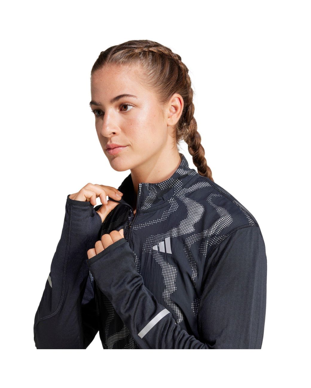 Adidas Blue Ult Hivis Performance Running Jacket
