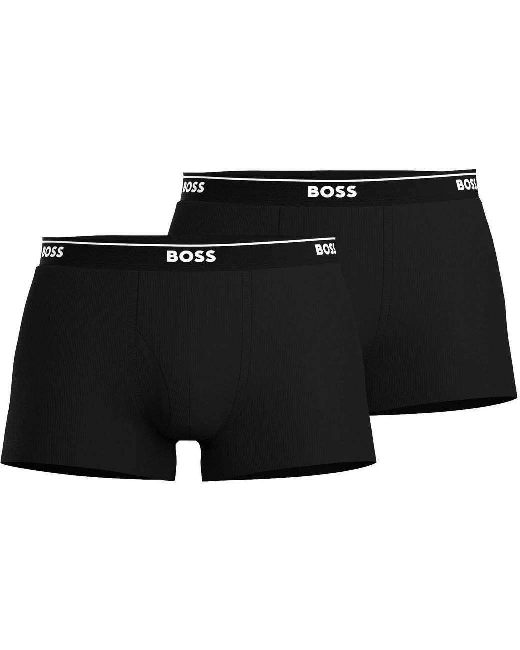 Boss Black 2 Pack Logo Waistband Trunks for men